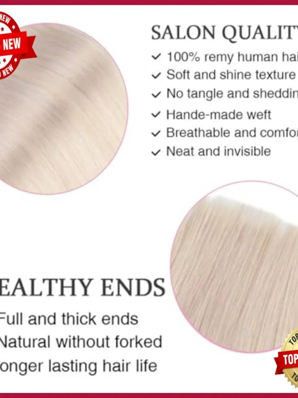 Clip-In Human Hair Extensions 120g 22 Inches 7 Pieces Remy Hair